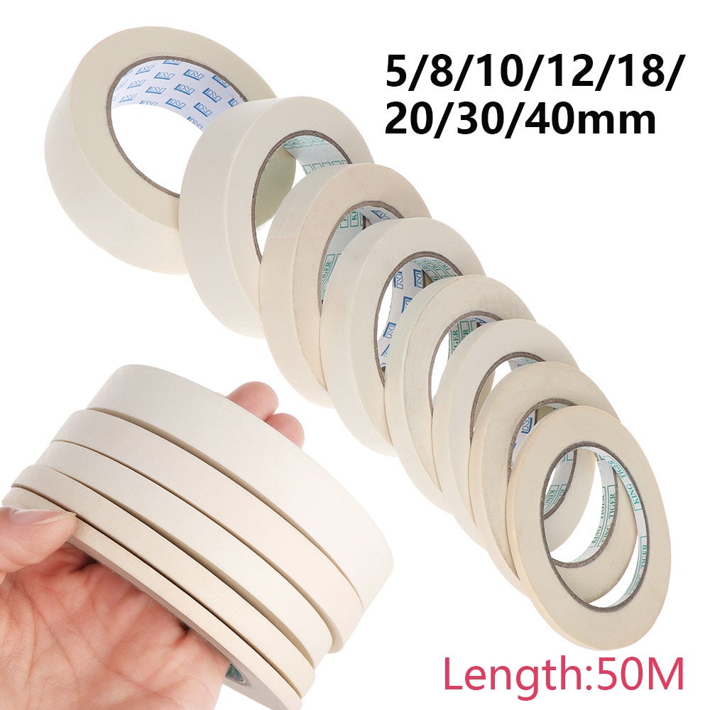 50M/Roll Diy Craft Lijm Schilderen Papier Borstel Verf Tape Beschrijfbare Anti-Vuile Afplakband Huis Renovatie auto Sticker
