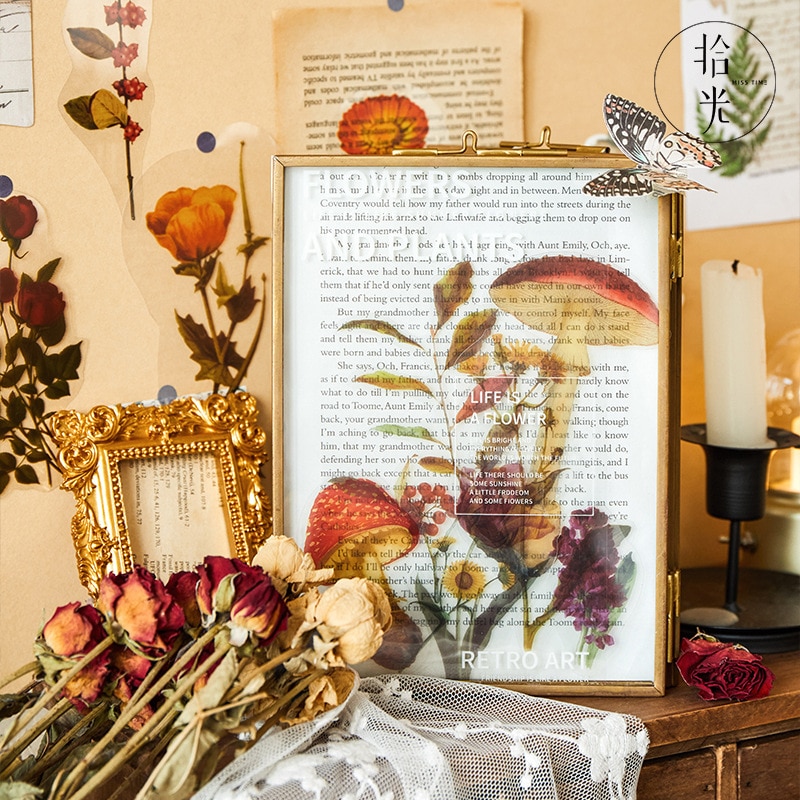 7 Sheets/pack Big Nature Stickers Set Flowers Plant Stickers For Journaling Planners Card Making Scrapbooking Diy Arts And Craft