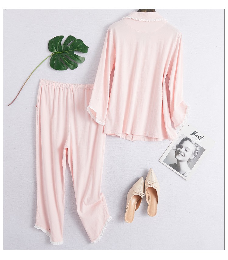 2 stk sæt gravid amme pyjamas sæt graviditet nattøj lounge kvinder barselstøj amme pyjamas sæt langærmet