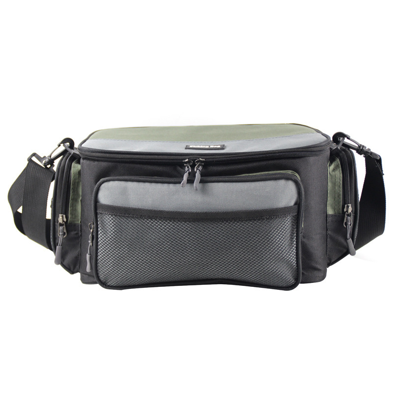 Fisketaske oxford multifunktionel fiskehjul lokkeudstyr opbevaringstaske udendørs karpe fiskegrej skulder crossbody tasker