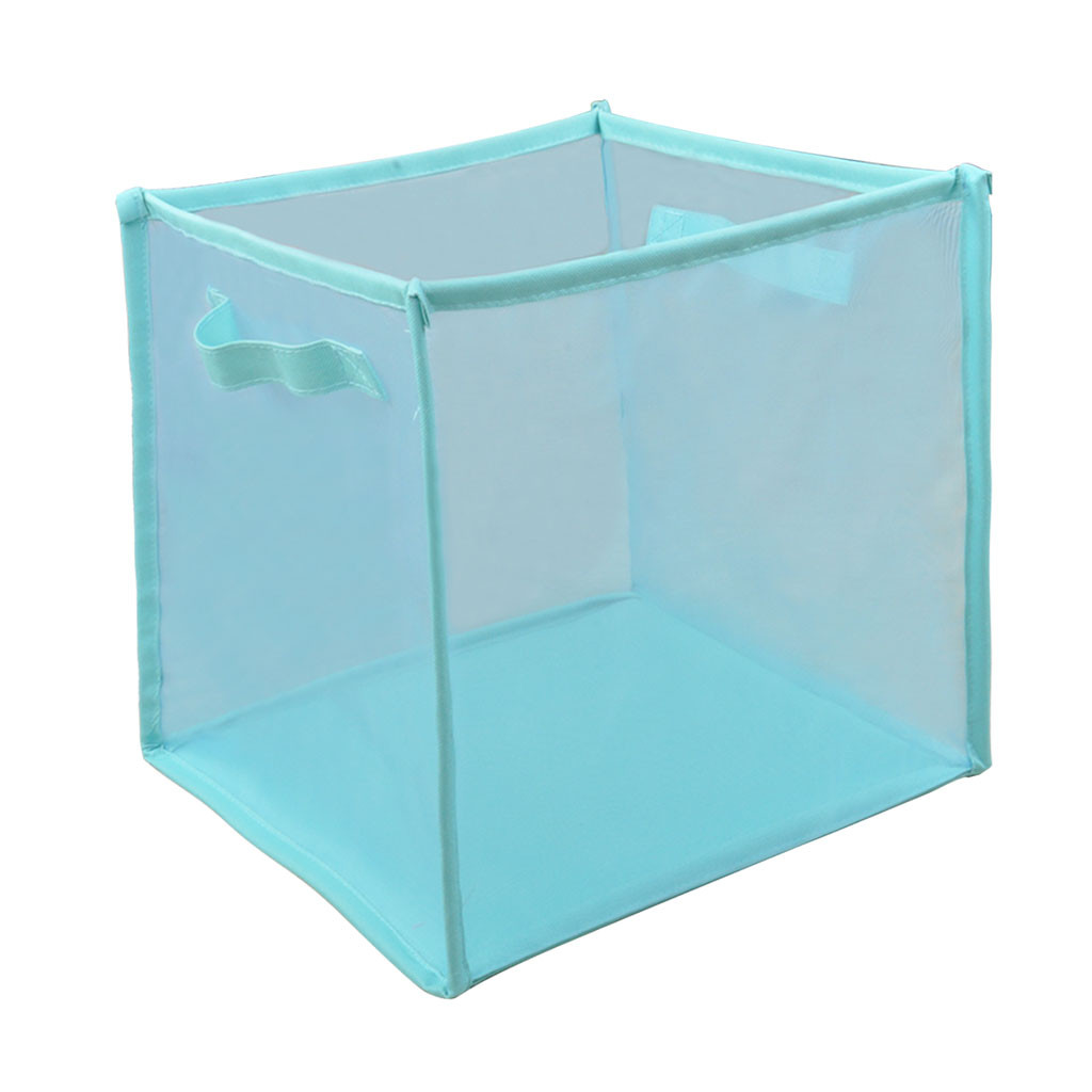 Net Cloth Hanger Storage Basket Collapsible With Carry Handle Dirty Clothes Free Standing Folding Laundry Hamper Bag: SB