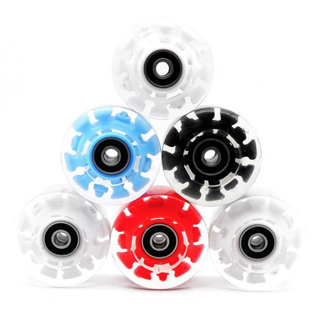 4Pcs Inline Roller Skate Wheels 4pcs LED Sliding PU Skating Flashing Wheel Rollers Durable Luminous Wheels instock