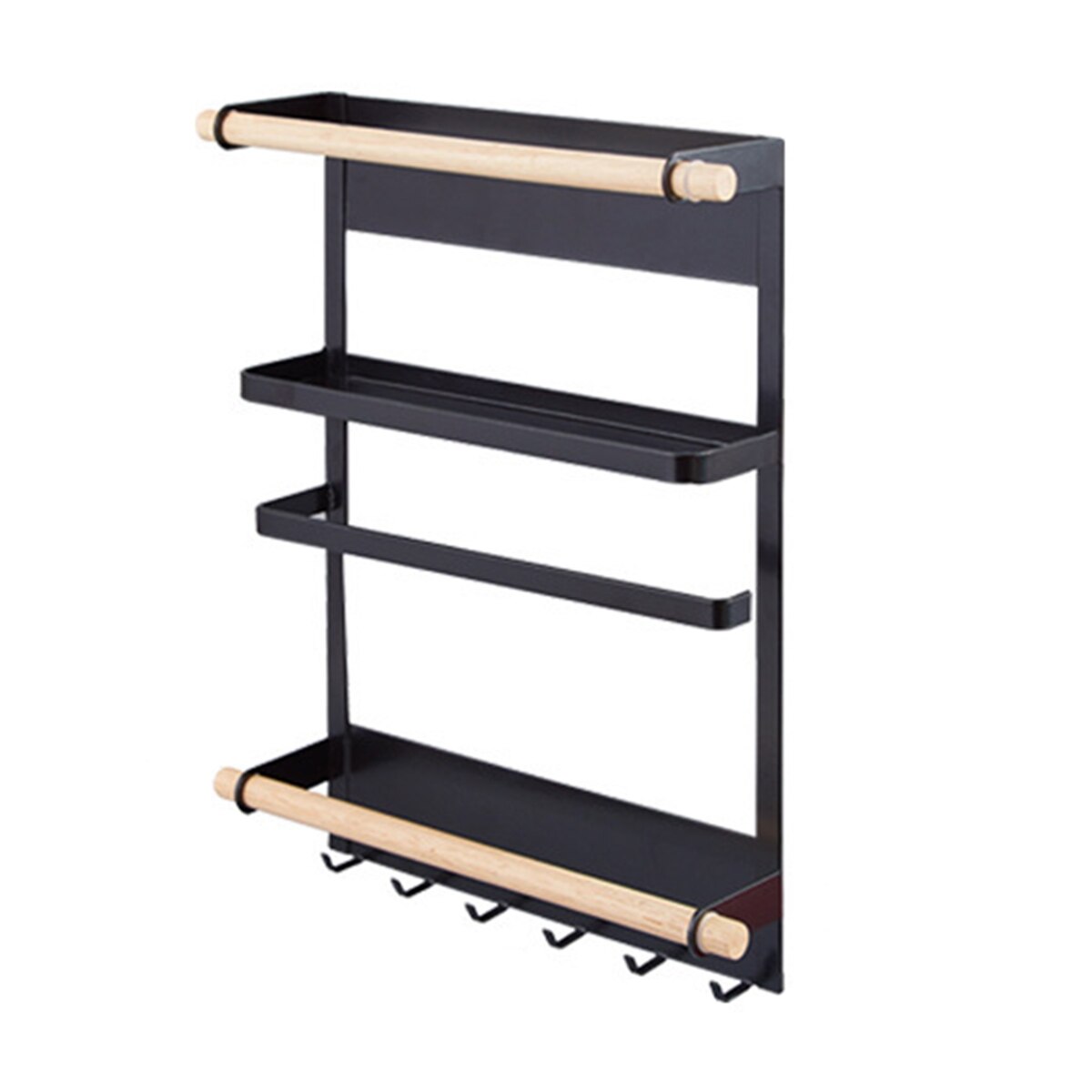 Magnetic Refrigerator Rack Multipurpose Side Shelf Sidewall Spice Space Storage Crack Fridge Kitchen Organizer Suppliers Holder: big black