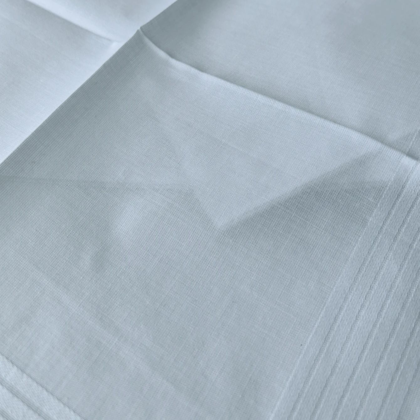 Pañuelo fino de algodón de 40 cm blanco puro. Servilleta para traje de negocios, pañuelo para restaurante, 6 uds.