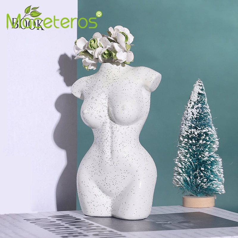 Moderne hars karakter sculptuur decoratie eenvoudig portret bloempot tuinieren plantenbak huisdecoratie benodigdheden