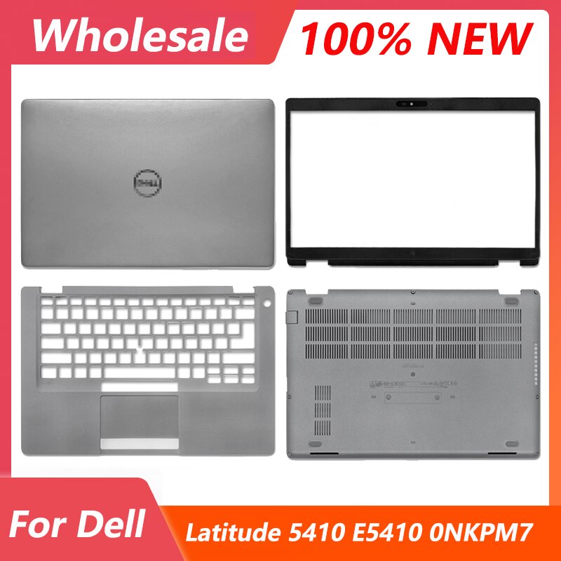 Base Inferiore Di Ricambio Per Laptop Dell Latitude 5410 E5410 - Cover In ABS Grigio Argento, Sostituzione Coperchio