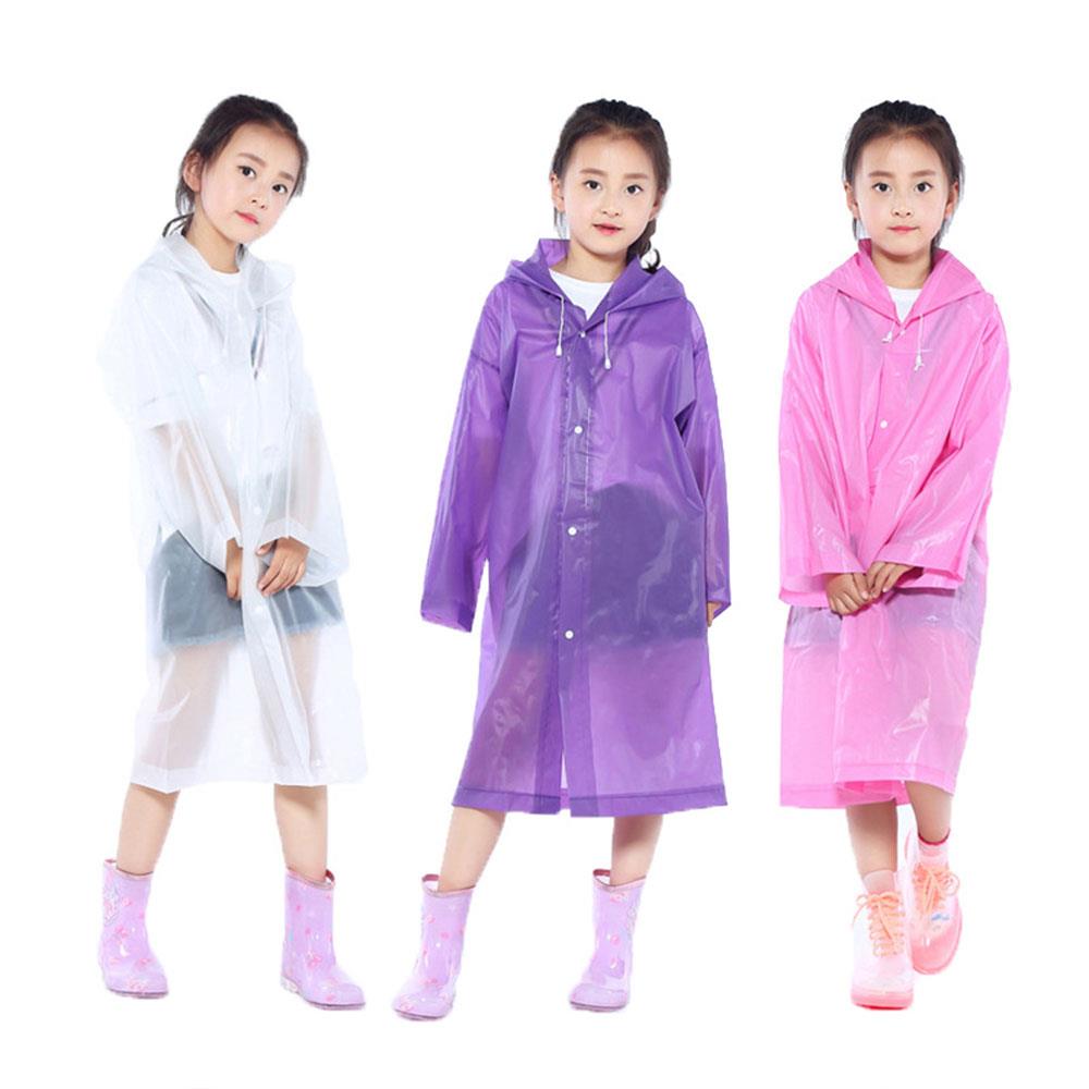 Polychromatic Raincoat Rain Coat Hood Hiking Accessories Adult Raincoat Emergency 2mm Cover Child EVA Outdoor Transparent