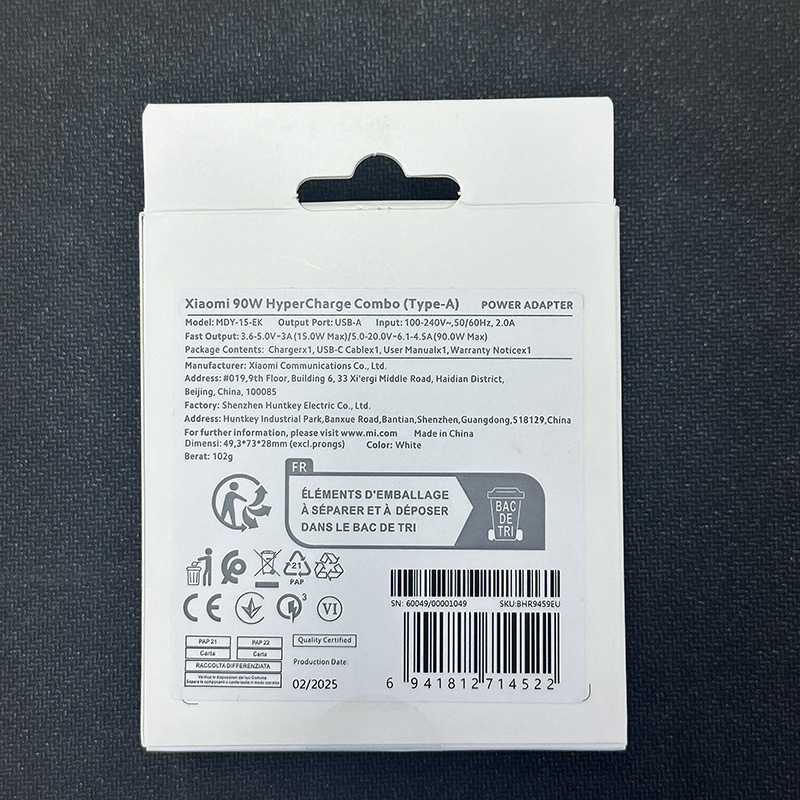 Caricabatterie originale Xiaomi 90W POCO X7 pro Adattatore UE ad alta carica con cavo USB tipo C per Xiaomi 15 ultra 14 ultra 13 ultra 15 14