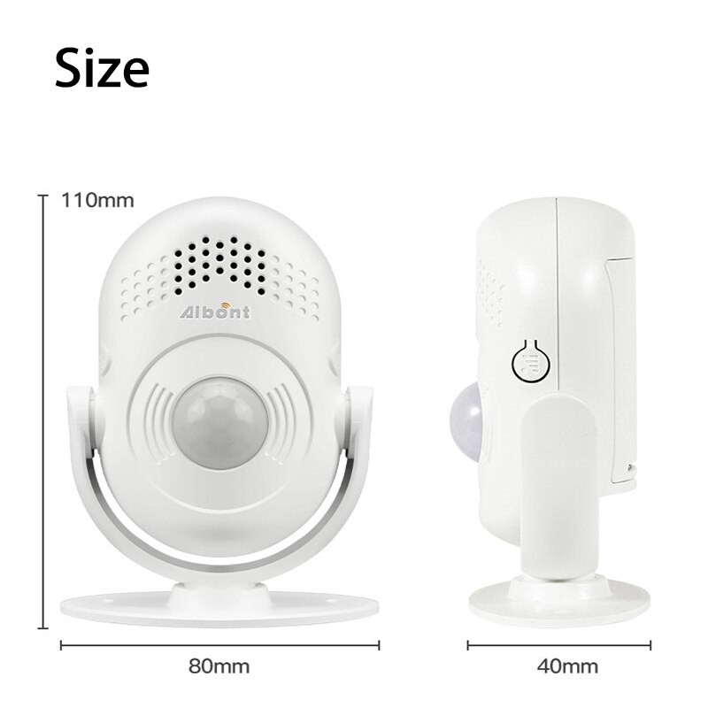 Draadloze Sensor Welkom Deurbel Infrarood Alarm Smart Menselijk Eenvoudige Bediening Lichaam Inductie Anti-Diefstal Tweeter Herinnering Deurbel