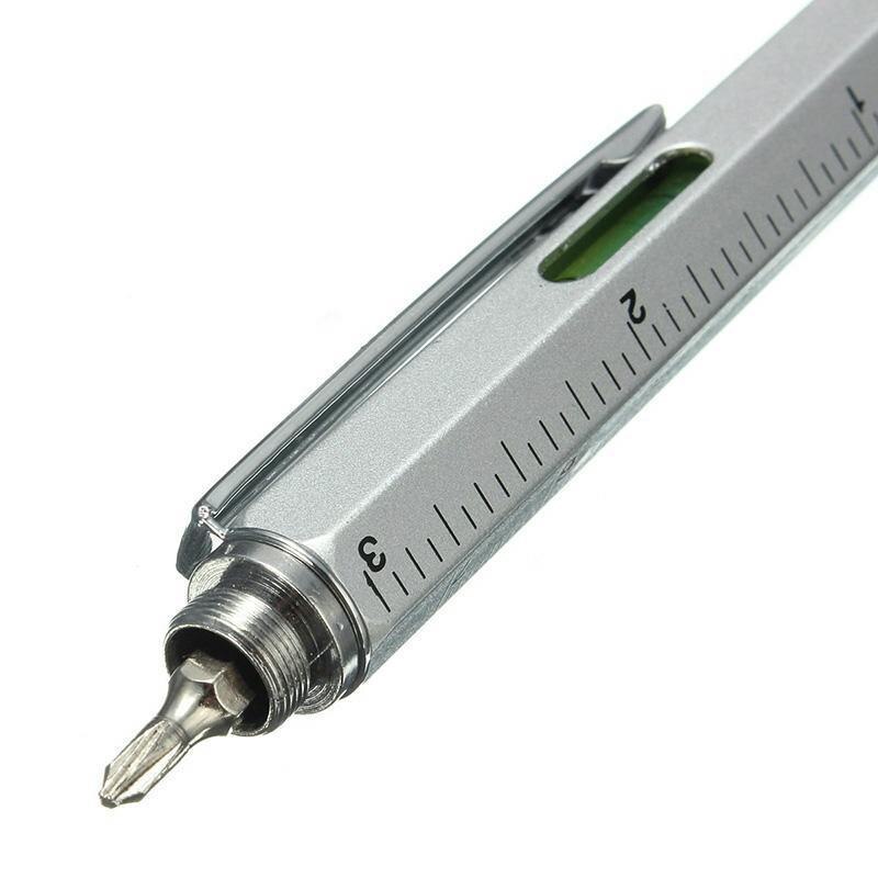 6 in 1 Tool Ballpoint Pen Screwdriver Level Touch ScreenTouch Capacitive Phone Touch Screen Stylus Pen