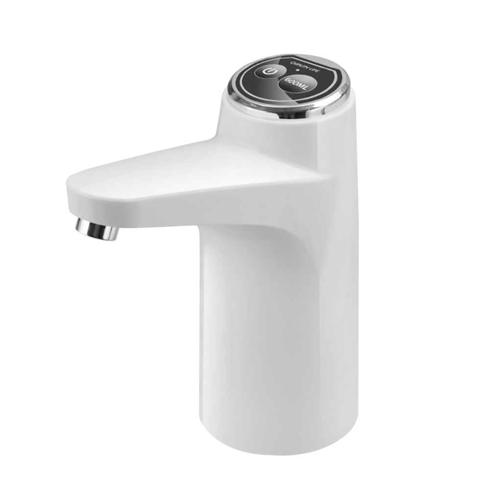 Water Pump Automatic Water Dispenser USB Charging Electric Gallon Drinking Bottle Touch Control Switch for Kitchen Supplies: White
