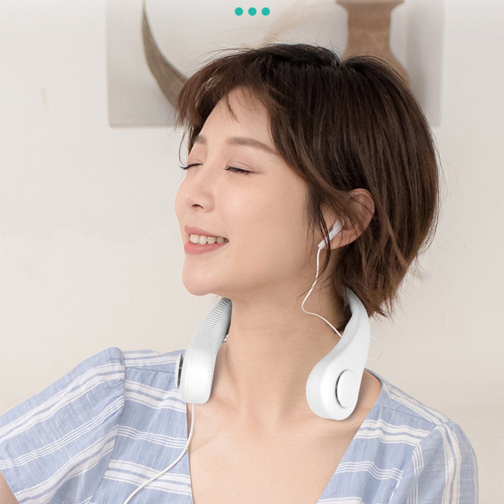 Persönliche Klimaanlage Nacken Fan Kühler, Tragbare Clever Dual Wirkung Kühlung Halsband Fan, Wiederaufladbare USB Hängen Hals Kühler