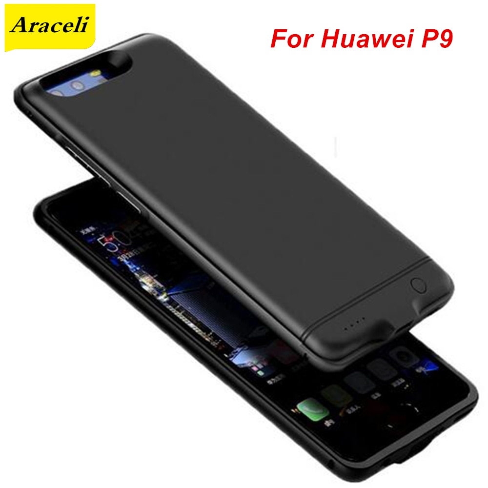 Araceli – coque de téléphone pour Huawei P9, étui de chargeur de batterie 6000 Mah, PC ABS