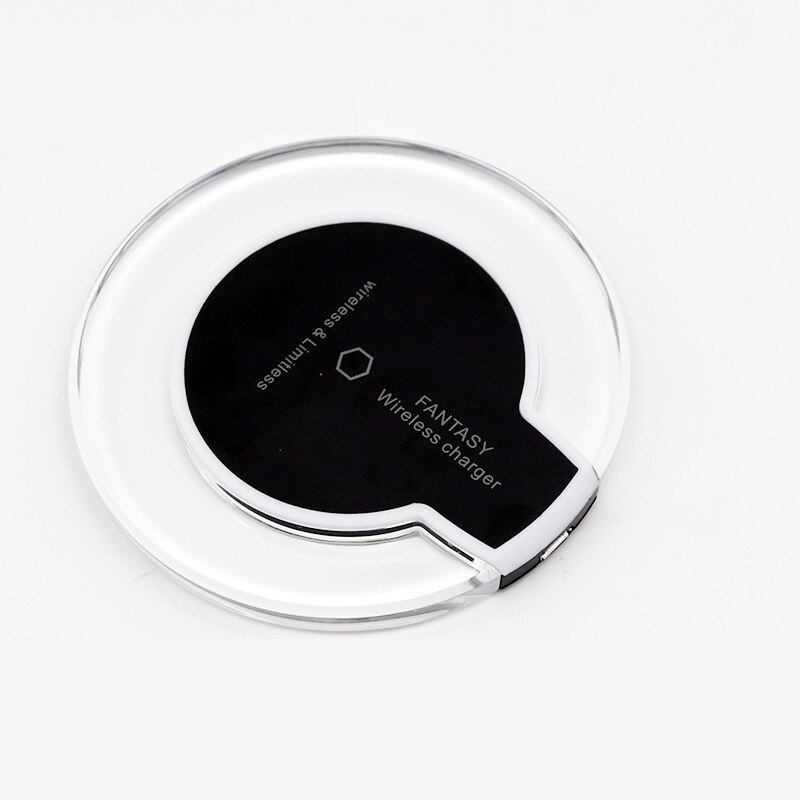 Chargeur sans fil cristal chargeur récepteur Pad adaptateur pour iPhone 11 Pro X XS MAX XR 8 pour android MicroType C Qi-appareil compatible: Black