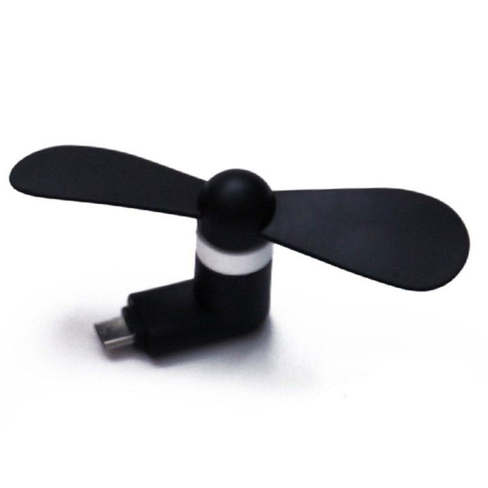 Mini ventilateur portable micro usb 2 in en 1, mini ventilateur cool pour téléphone android otg, couleurs aléatoires