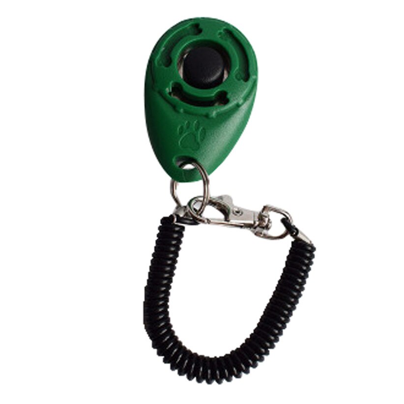 Cão de estimação tranining clicker cão de estimação tranining fornecimento novo cão de estimação clicker treinamento ajuda cinta pulso inteligente cão treinamento acessório: Green