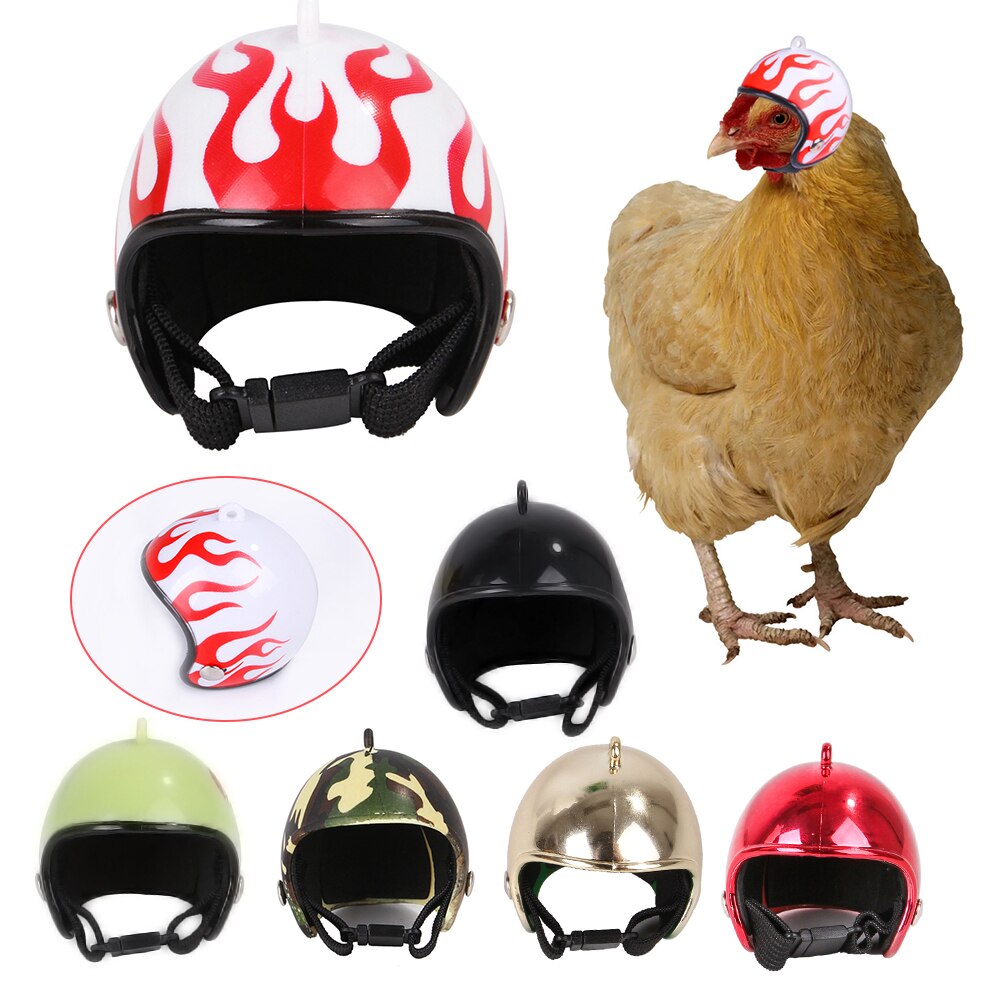 Criativo frango capacete de proteção galinha galinha capacete chapéu de pássaro chapéu de pássaro chapelaria pequeno animal de estimação chapéu duro pássaro pato boné protetor