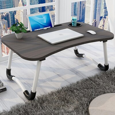 Mini Bed Special Foldable Portable Laptop Desk Small Study Table Multifunctional Small Table desks for bedroom: Black