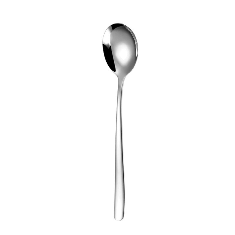 304 Stainless Steel Korean Spoon Long Handle Spoon Dessert Spoon Stirring Spoon Household Eating Soup Spoon Tableware