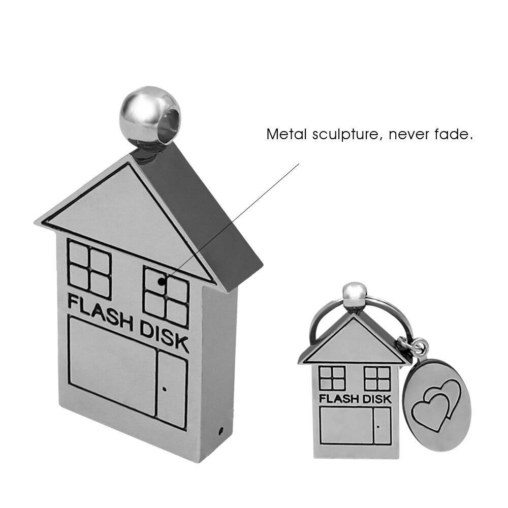 Volledige zilver 4GB 8GB 16GB 32GB 64GB mooie usb flash drive, huis u disk huis flash disk