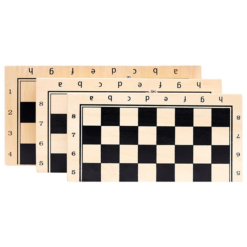 Large Magnetic Wooden Folding Chess Set Felted Game Board 29/34/39cm Interior Storage Adult Kids Family Game Chess Board