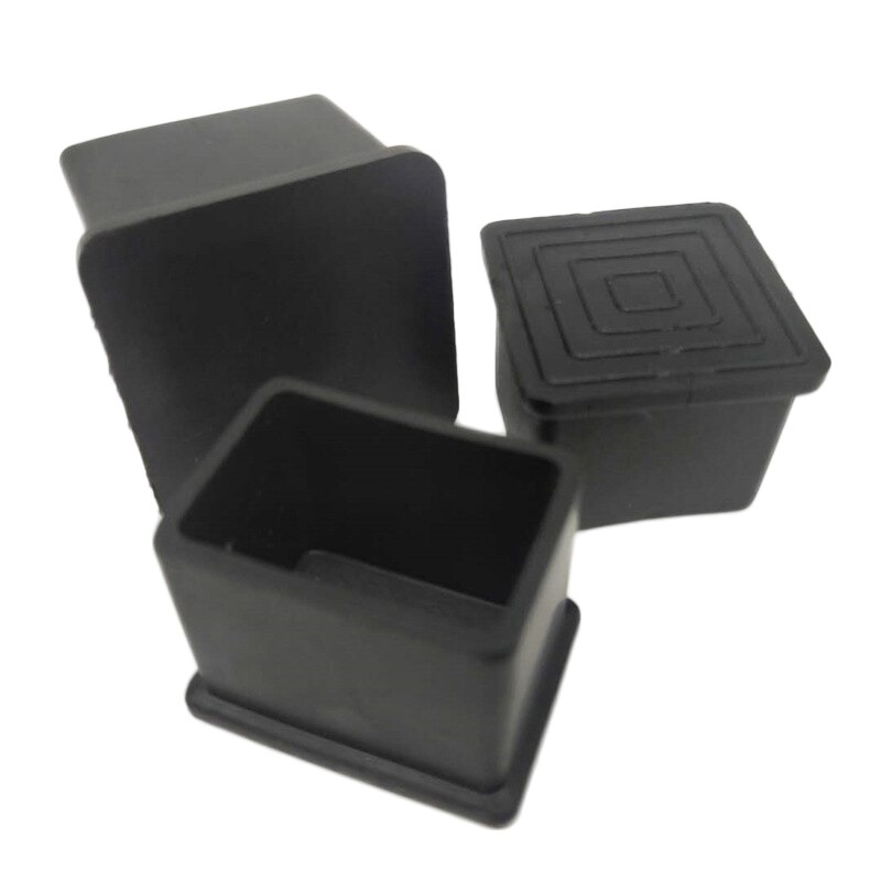 4/8Pcs Square Rubber Chair Leg Caps Non-slip Furniture Table Legs Cover Floor Protector Rubber Feet Pads Furniture leveling Feet