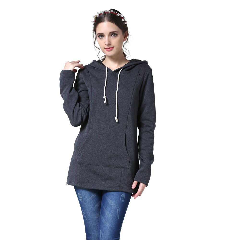Winter Zwangerschap Moederschap Kleding Verpleging Tops Voor Zwangere Vrouwen Borstvoeding Hoodie Trui Mama Dragen Fleece