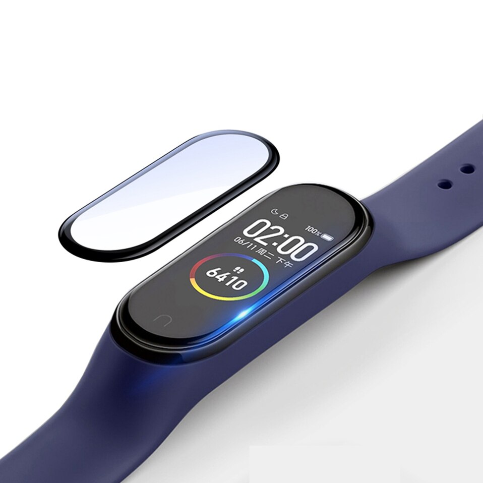 Funda 3D para reloj inteligente Xiaomi mi band 4, 5 y 6, Protector de pantalla de vidrio templado, Nano-recubierto, suave, accesorios Miband4/5/6