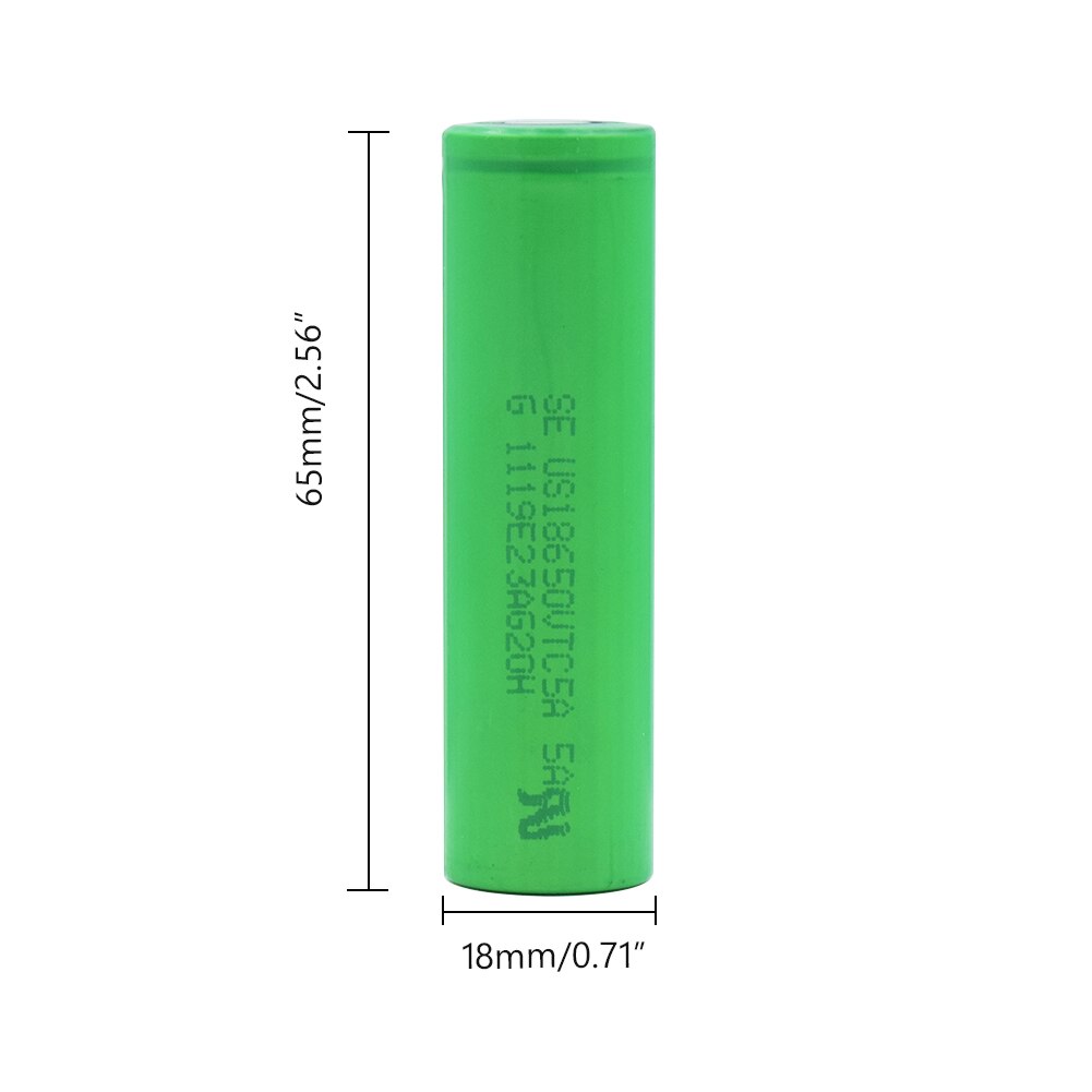 18650 batterie 2600mAh Hohe Ablauf UNS 18650 VTC 5A Ersatz Ladung Geschützt Mini Fan Energie Bank Batterie