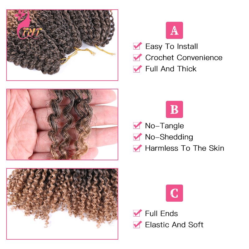 Marly Jerry Curl Jamaicaanse Bounce Gehaakte Vlechten Haar Ombre Synthetische Lente Twist Vlechten Haar Exrensions Voor Zwarte Vrouwen