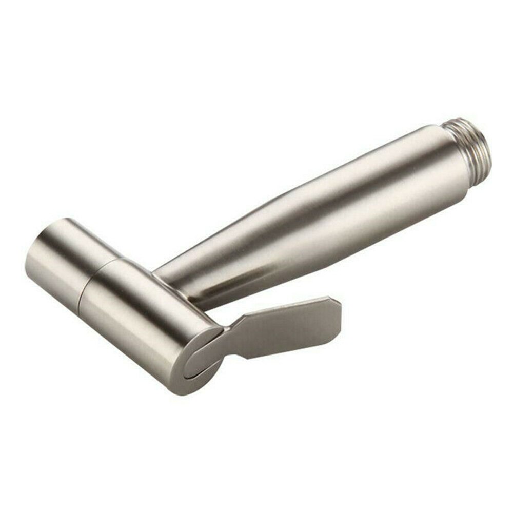 Practical Handheld Toilet Bidet Sprayers Brushed Water Gun Double Angle Valve Multifunctional Faucet Bath Cleaning Tools