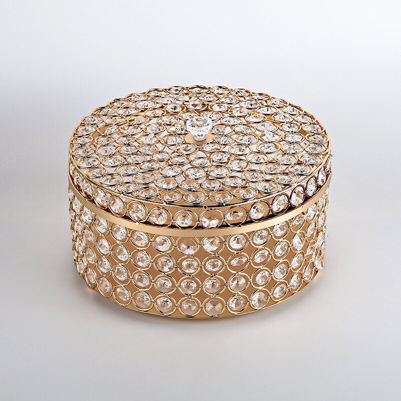 20 Cm Kristal Snoep Lade Cosmetica Sieraden Opbergdoos Thuis Bruiloft Decoratie Props Fruitschaal