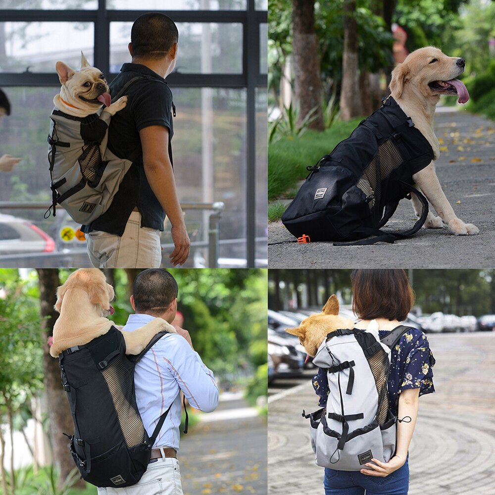 Bolsa de transporte perro transpirable para perros grandes Golden Retriever mochila con Bulldog ajustable bolsas de viaje para perros grandes productos para mascotas