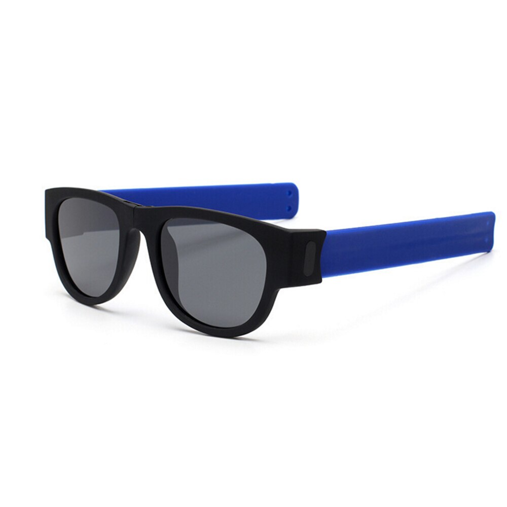 plegable hombres mujeres gafas de sol pulsera slapplable polarizadas gafas de senderismo: blue