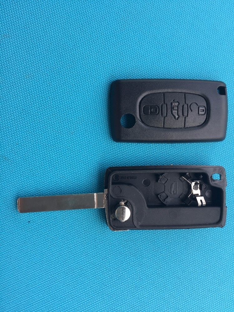 For Peugeot Expert Partner For Citroen Berlingo For DISPATCH 3 Button Flip Key FOB Remote Case Shell Uncut VA2 Blade No Logo Car