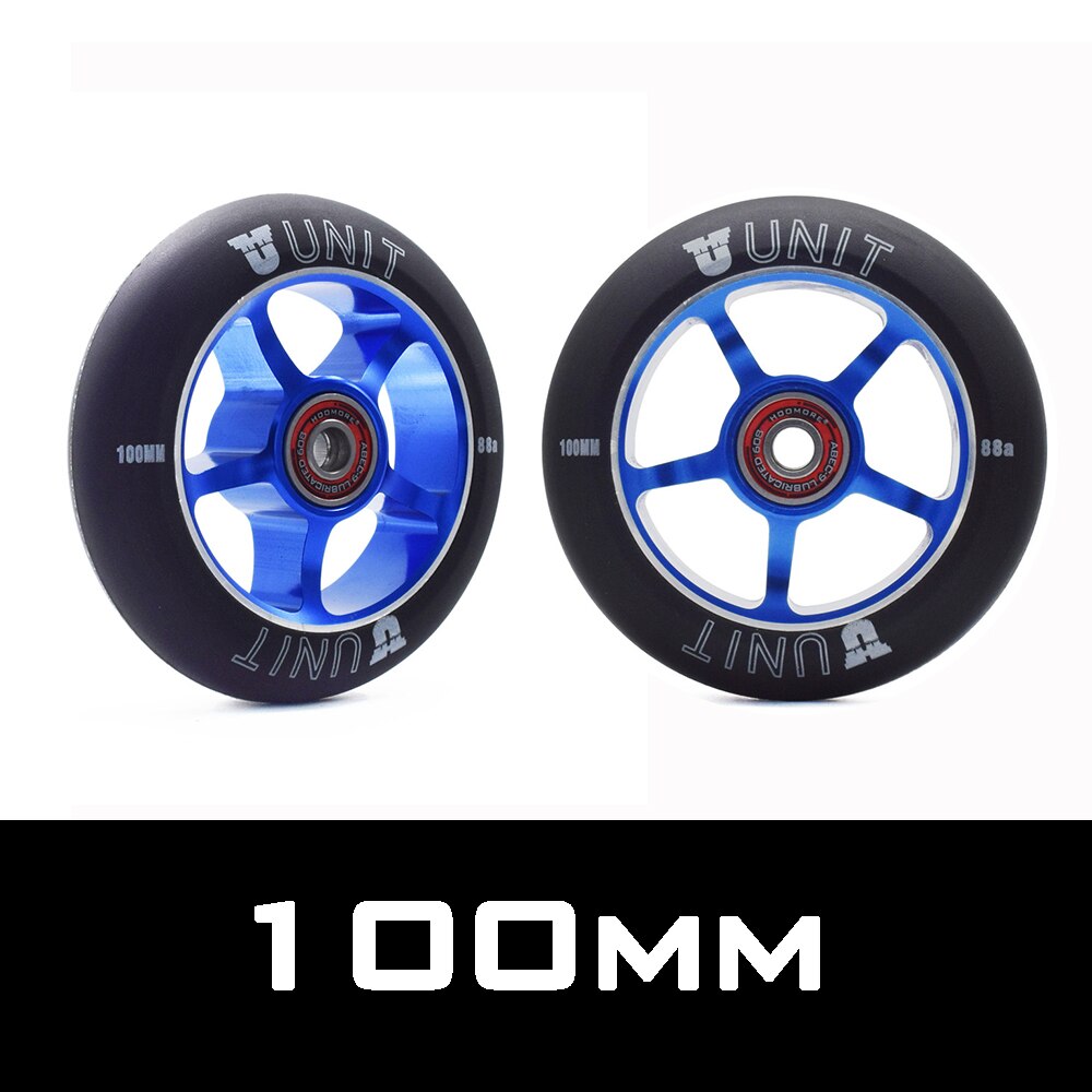 Brand Iron 110mm scooter wheels 88A hardness skating wheel 100mm 110mm Alloy scooter wheels Iron Aggressive tire ABEC-9 bearing: 100mm model9