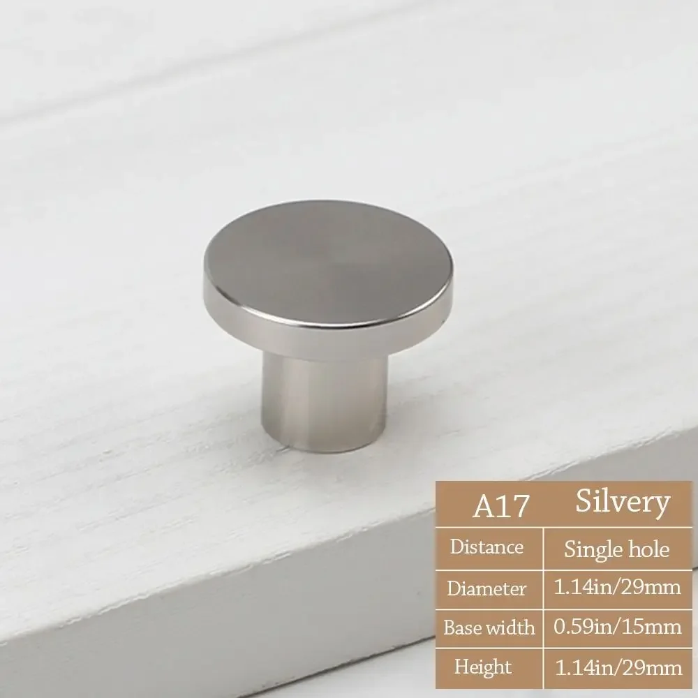 Simple Knurled Cabinet Drawer Knob Round Gold Door Handle Portable Single Hole Furniture Accessories for Home
