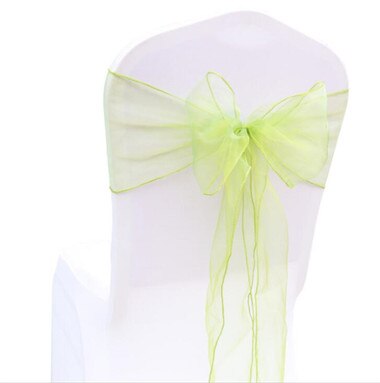 50pcs Multi Kleur Rood Wit Blauw Zwart Groen Satijn Land Evenement Feestartikelen Saches Bruiloft Decoratie Stoel Tule Band tie