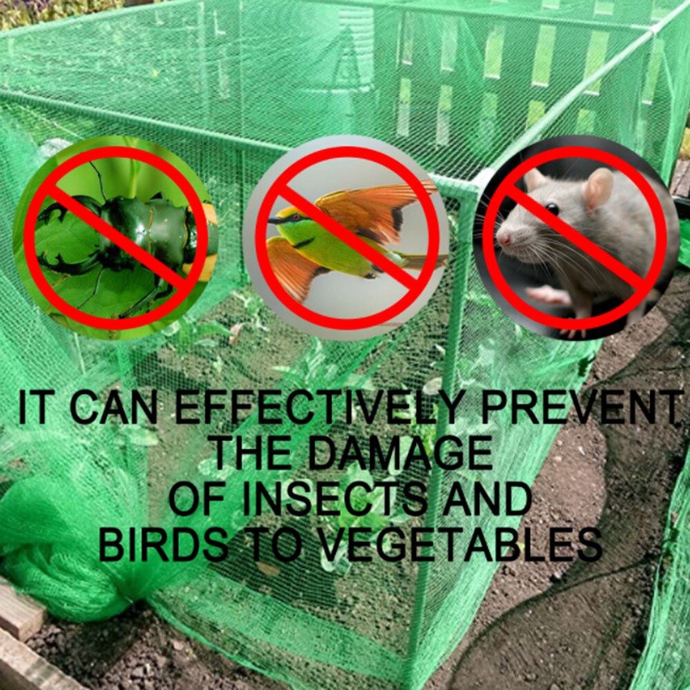 Green Insect Protection Net Bug Insect Bird Net Barrier Vegetables Fruits Flowers Plant Protection Greenhouse Garden Netting