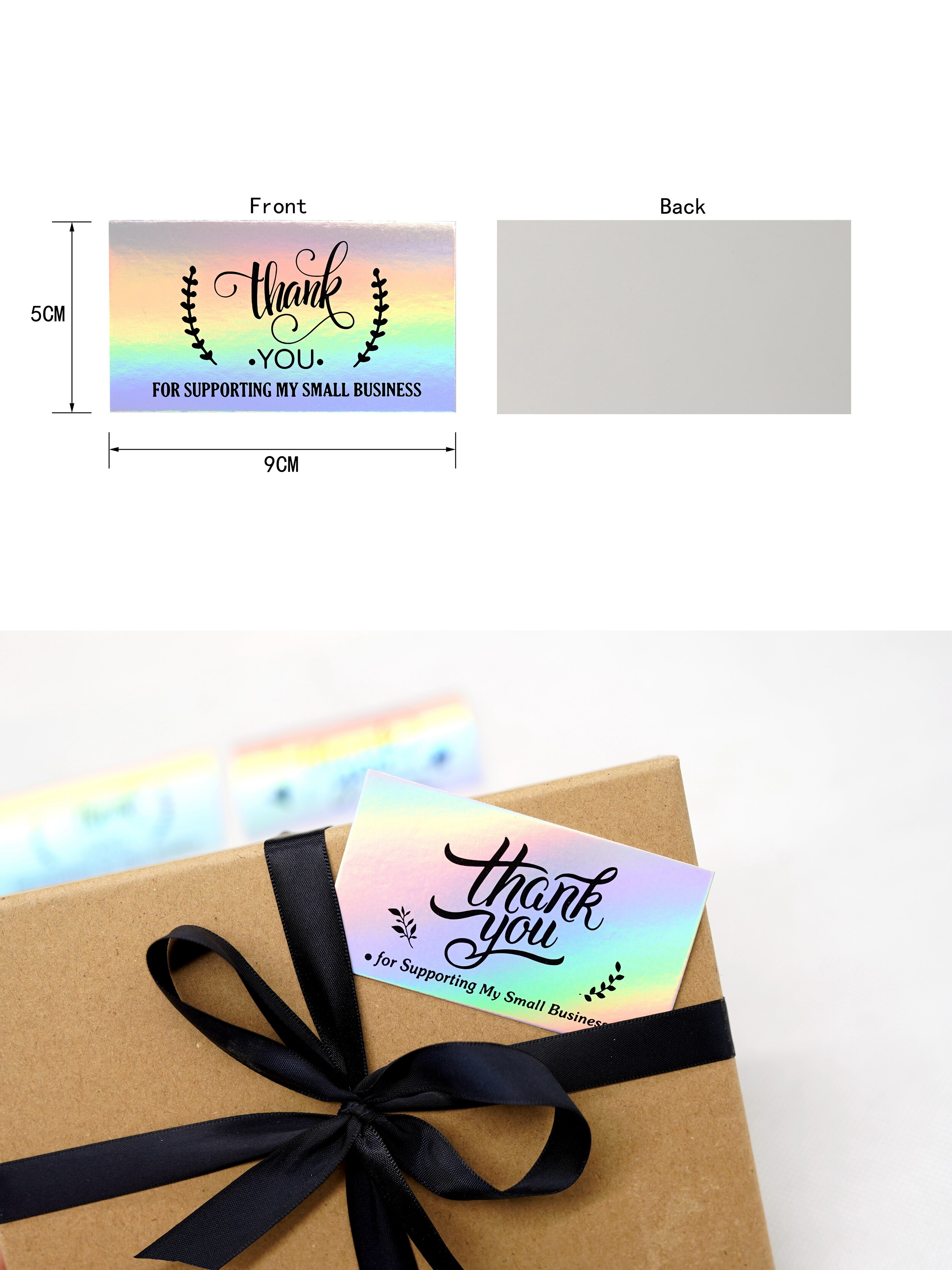 50pcs Thank You for Your Order Business Cards , Shopping Purchase Thanks Greeting Cards Appreciation Card for Small Business