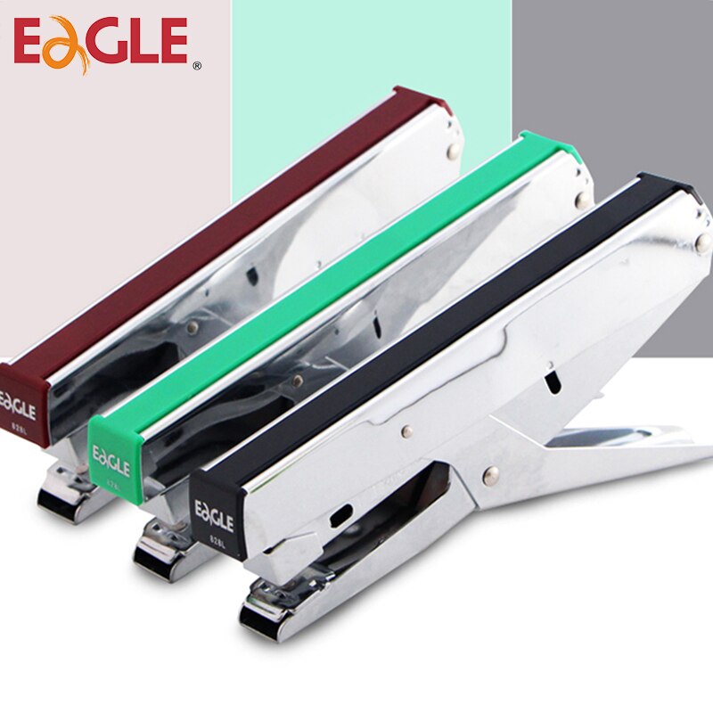 Eagle Metalen Handheld Nietmachine Grote Nietmachine Arbeidsbesparende Binding Machine Tool Document/Boek/Bestand Handmatige Nietmachine Briefpapier 828L