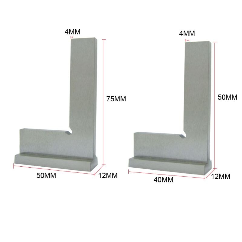 Machinist Square 90C Right Angle Hardened Steel Engineer Ruler Measuring Tool