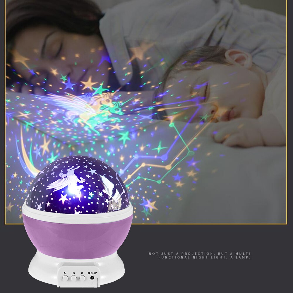 Led Projector Star Moon Galaxy Nachtlampje Voor Kinderen Kinderkamer Sky Roterende Slaapkamer Decor Nursery Nachtlampje Baby Lamp: H