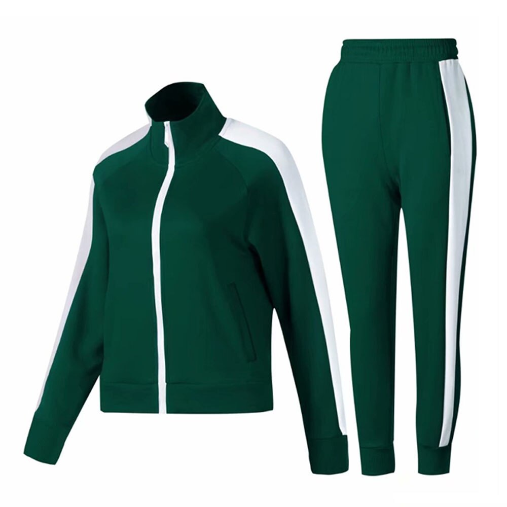 winter female Long Sleeve Soccer Sets Football Jackets Pants girls Tracksuit women Football Training green Suit uniform