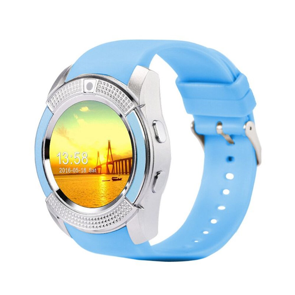 Bunte V8 Smart Wireless Uhr Wasserdichte Sport Smartwatch Touch Screen Mit Kamera SIM Karte Slot Wasserdichte Intelligente Uhr: D