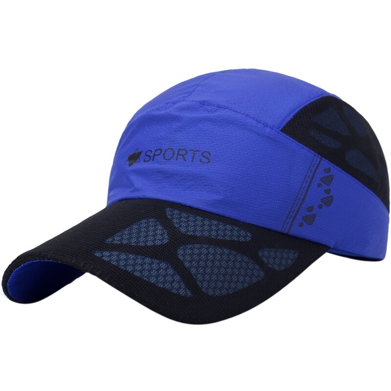 draussen-kappe für damen und herren, schnelltrocknend, sportlich, cool, sommerlich, laufmütze, baseballkappe aus Gittergewebe, verstellbarer schirm: Bl