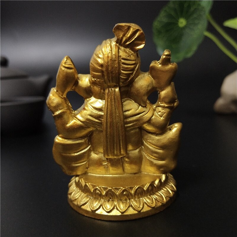 Guld lord ganesha buddha statue hjem havedekoration indisk ganesh elefant gud skulptur figurer ornamenter buddha statuer