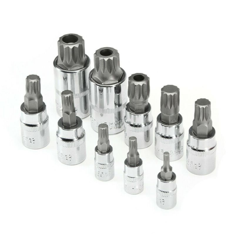 10pcs XZN 12 Point MM Triple Square Spline Bit Socket S2 Steel 4-18mm Tool Set Point Sockets