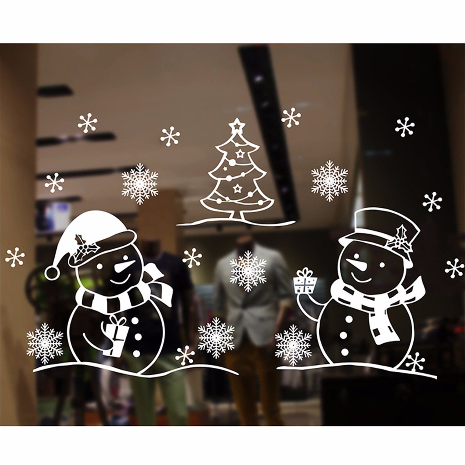 Stickers Voor Home Huidige Kerstvakantie Venstergl... – Grandado