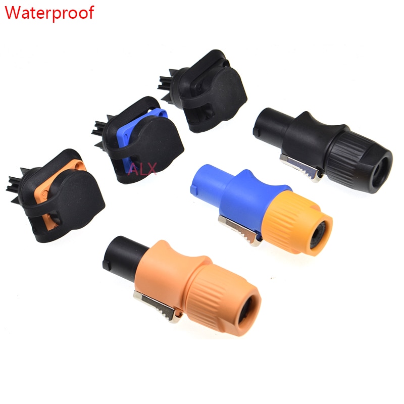 1PCS Waterproof 20A Powercon led speakon Power plug Panel Mount Adapter IP65 True Locking Cable Aviation connector 3pin NAC3FCA
